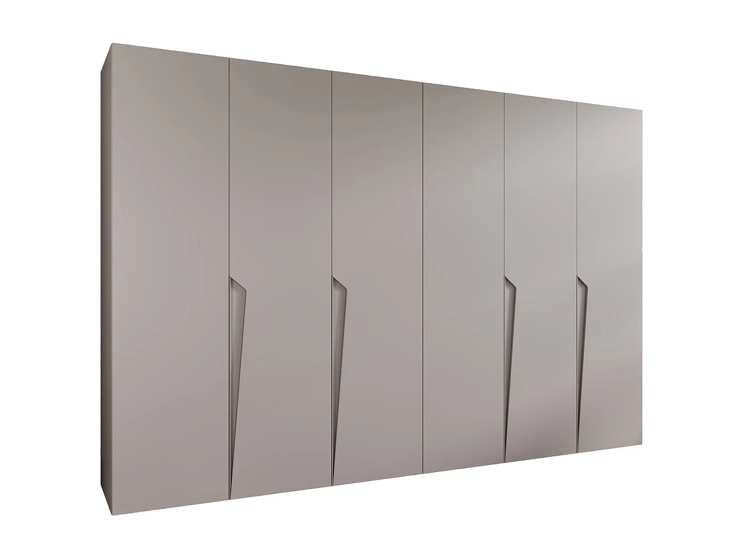 Armoire à portes battantes Piano 1 300 (150x2) / 202 / 52 (Cachemire + poignées: Cachemire)