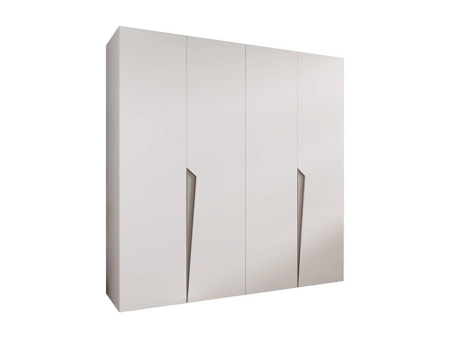 Armario con puertas batientes Piano 1 200 / 202 / 52 (Blanco + Asas: Cachemira)