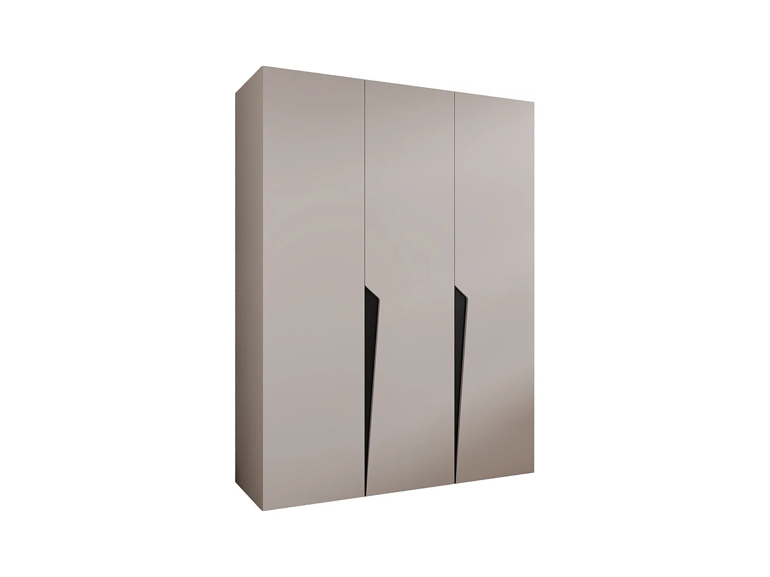 Armoire à portes battantes Piano 1 150 / 202 / 52 (Cachemire + poignées: Noir)