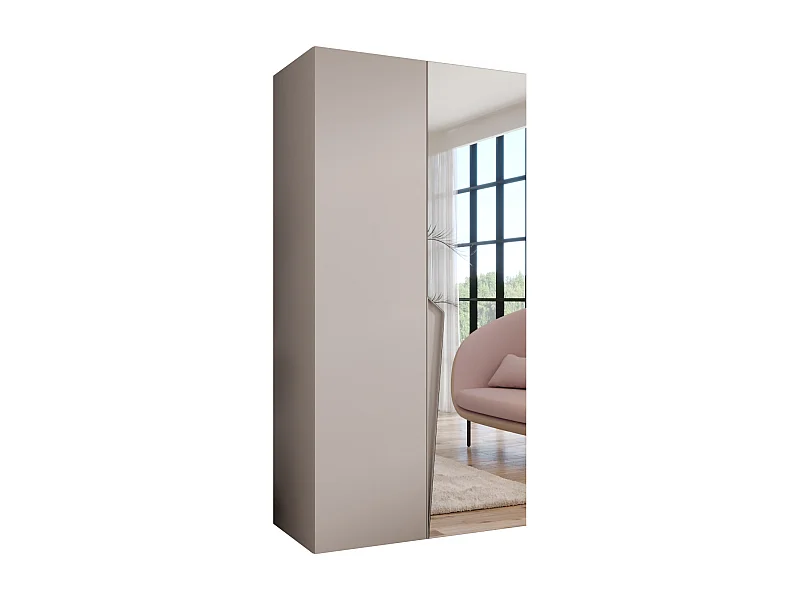 Armoire à portes battantes Piano 2 100 / 202 / 52 (Cachemire + poignées: Cachemire)