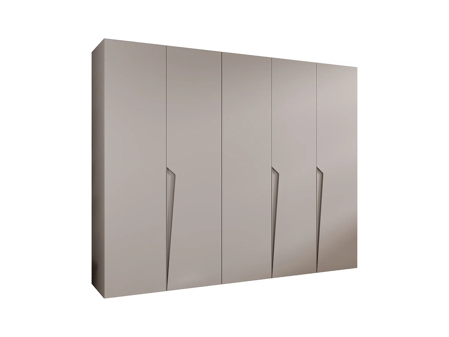 Drehtürenschrank Piano 1 250 / 202 / 52 (Kaschmir + Griffe: Kaschmir)