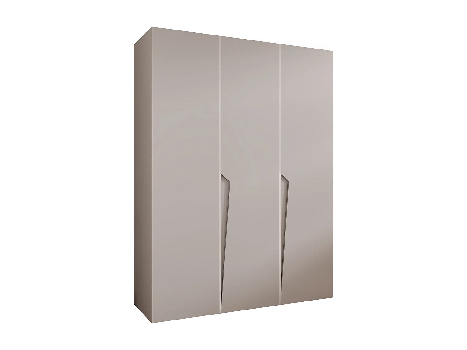 Drehtürenschrank Piano 1 150 / 202 / 52 (Kaschmir + Griffe: Kaschmir)