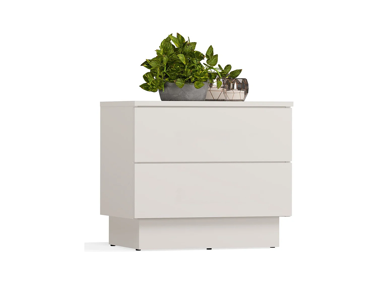 Szafka Nocna AMBER 2S  | Kaszmir | 55x37x48 | 2 Szuflady, TIP ON