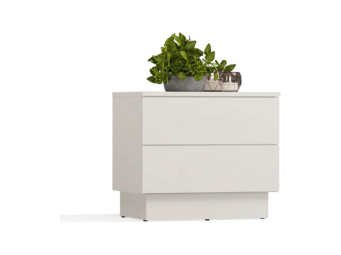 Szafka Nocna AMBER 2S  | Kaszmir | 55x37x48 | 2 Szuflady, TIP ON