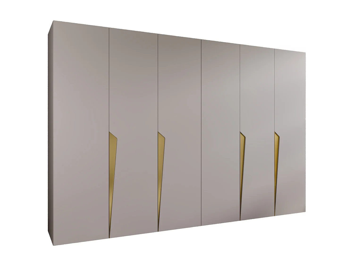 Armoire à portes battantes Piano 1 300 (150x2) / 202 / 52 (Cachemire + poignées: Gold)