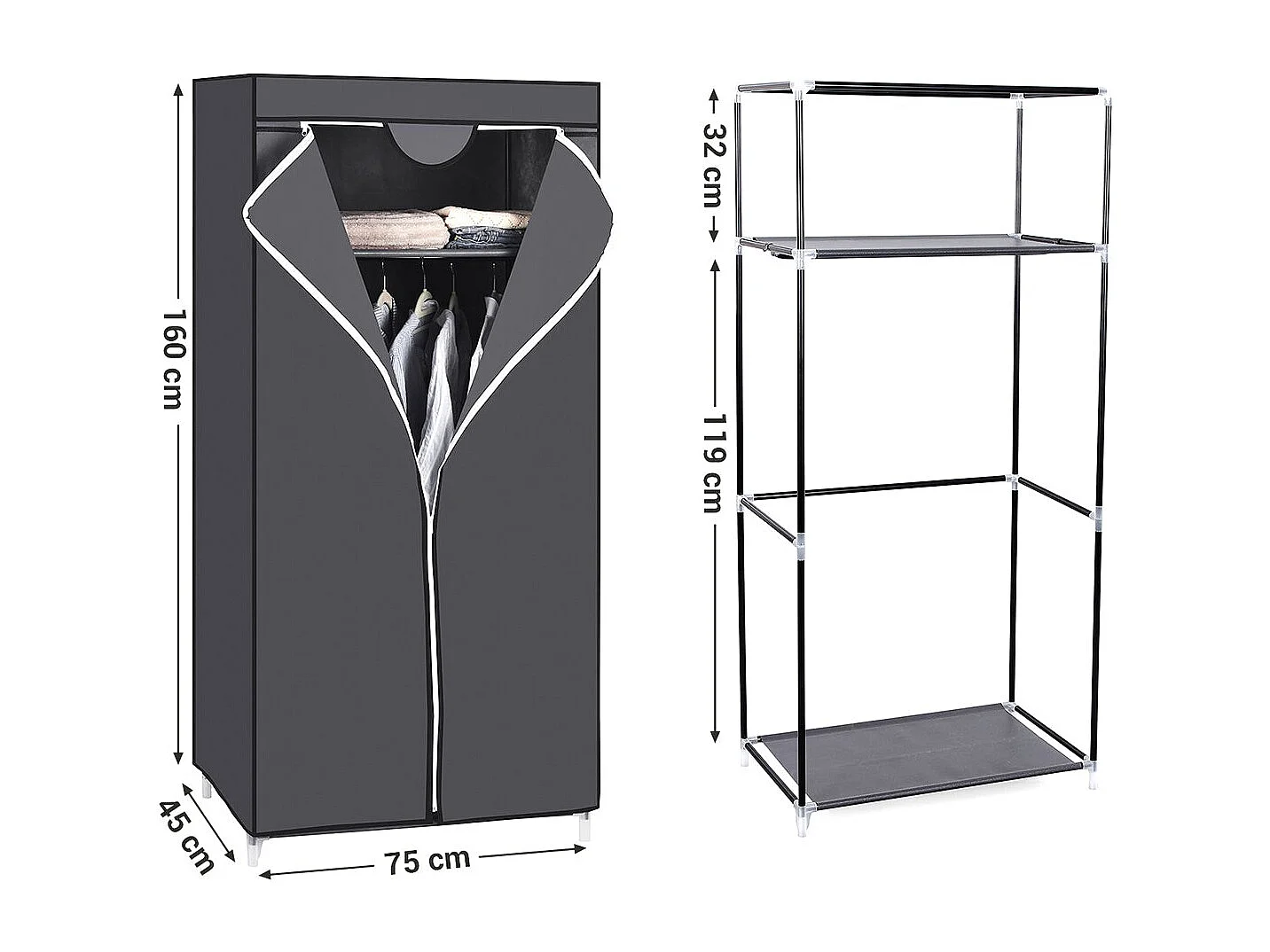 Stoffschrank Kleiderschrank