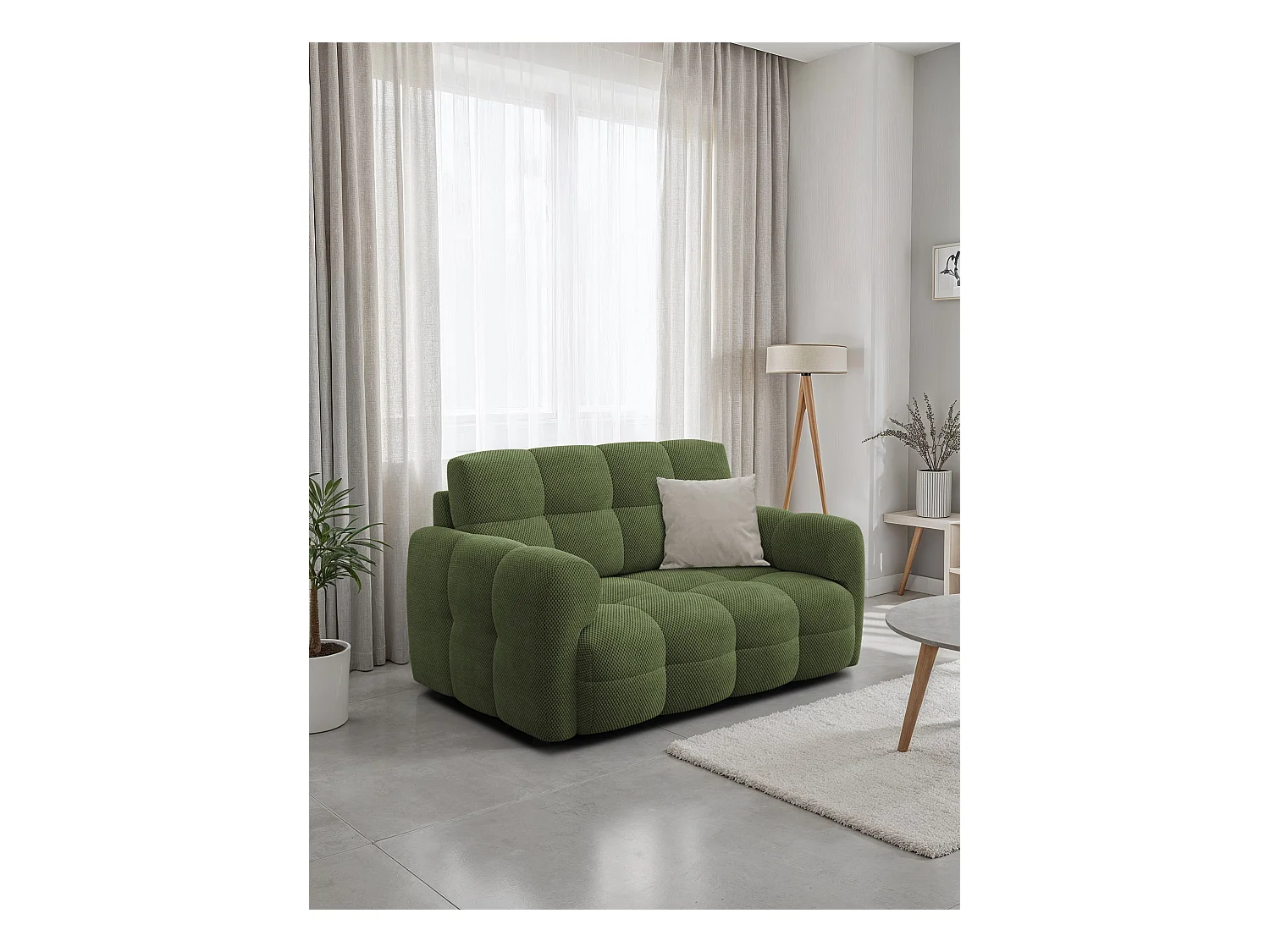CANAPÉ MELLOW 2 places, tissu vert
