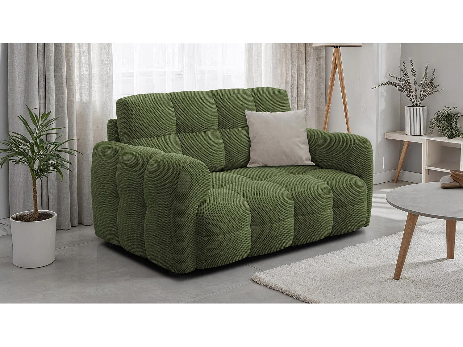 CANAPÉ MELLOW 2 places, tissu vert