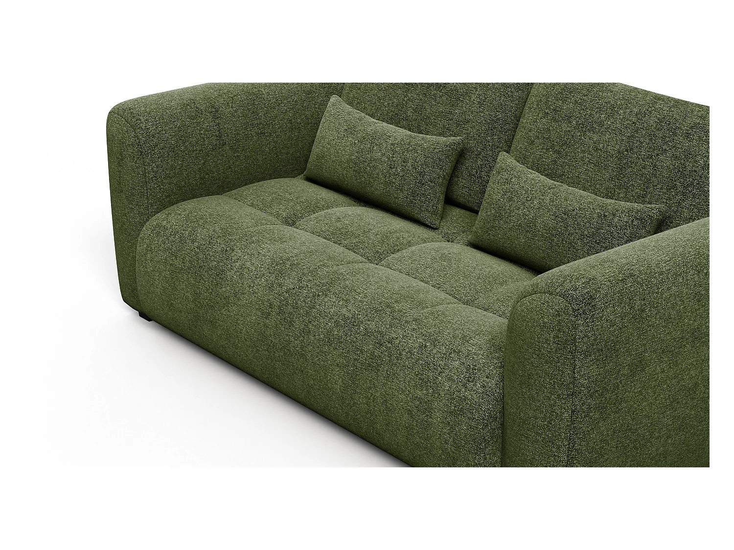 Canapé 3 places SORENO, tissu vert