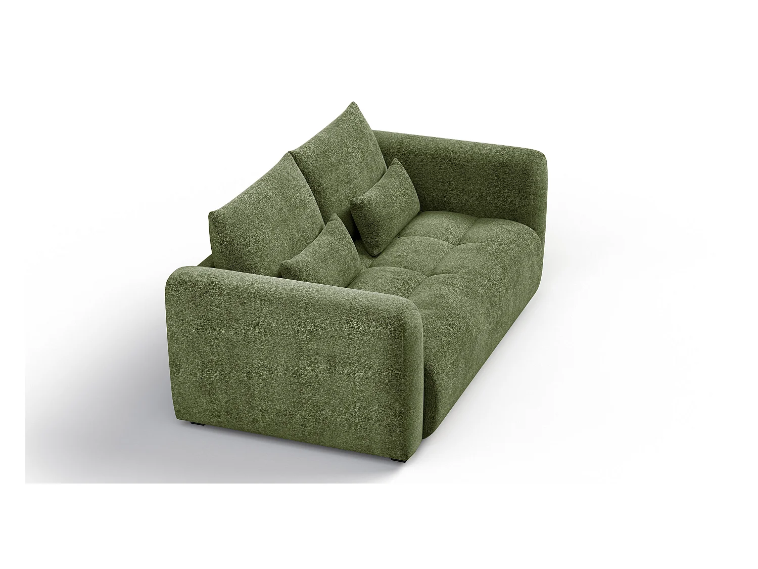 Canapé 3 places SORENO, tissu vert