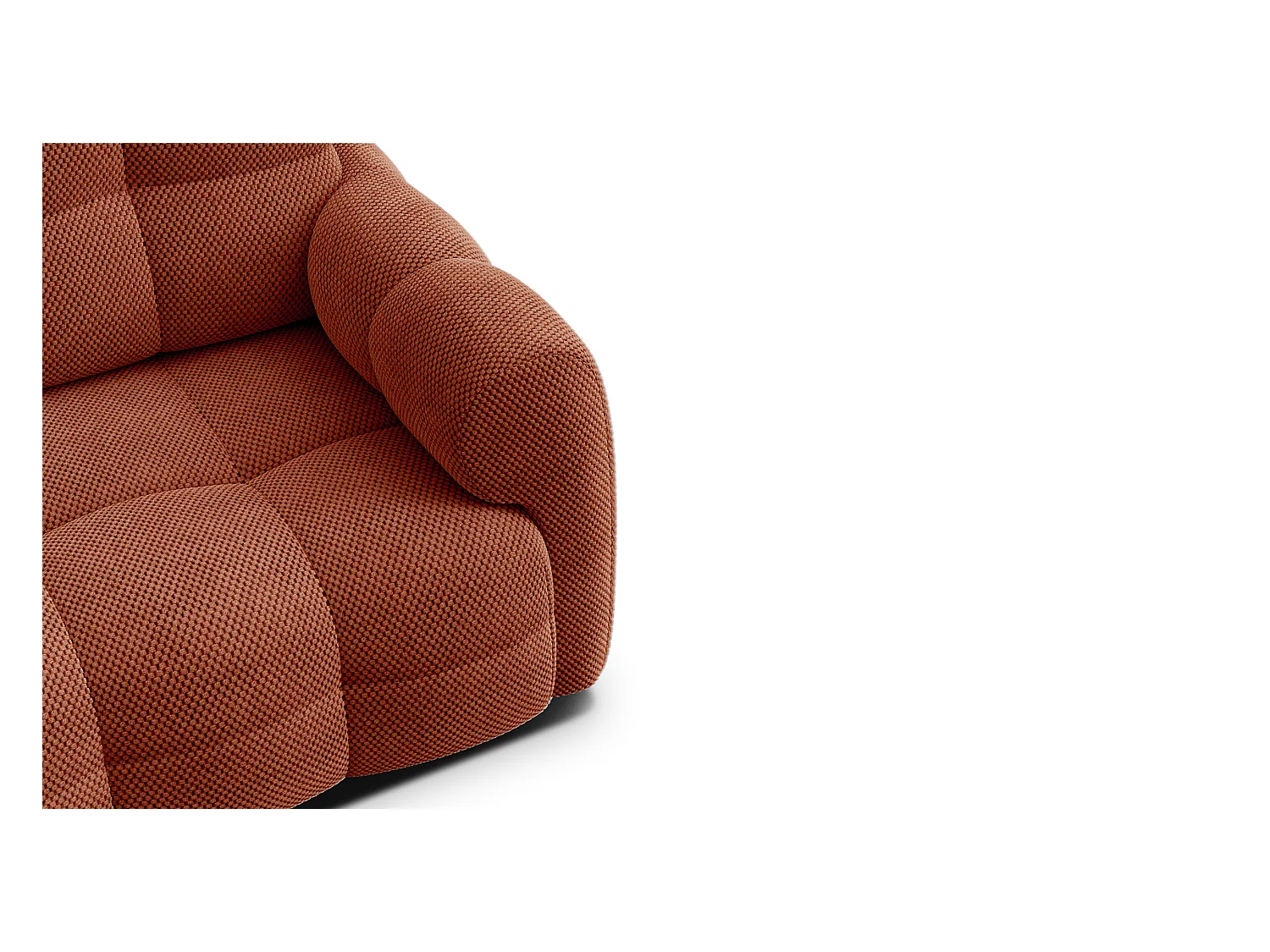CANAPÉ MELLOW 2 places, tissu orange