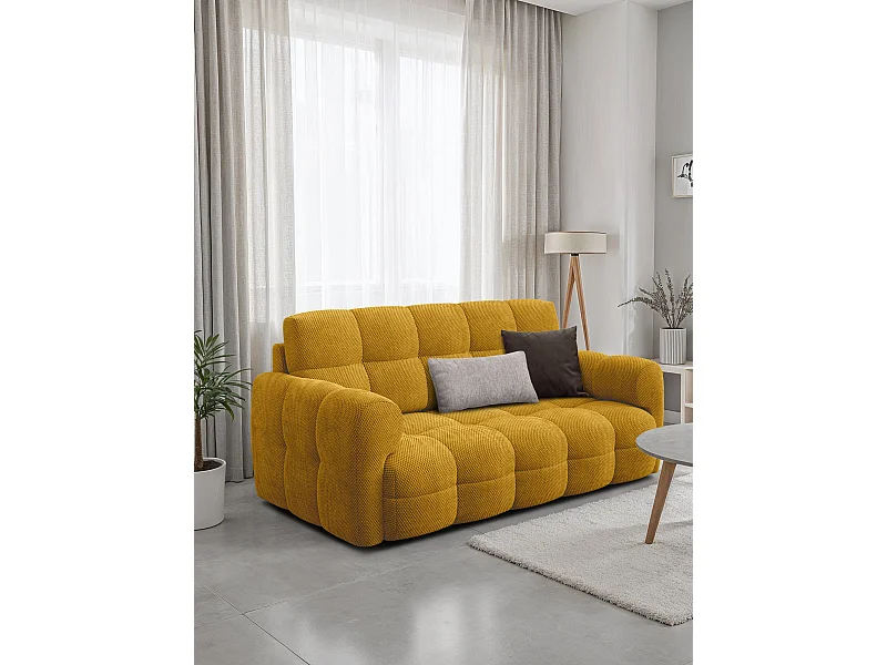 CANAPÉ MELLOW 2,5 places, tissu jaune