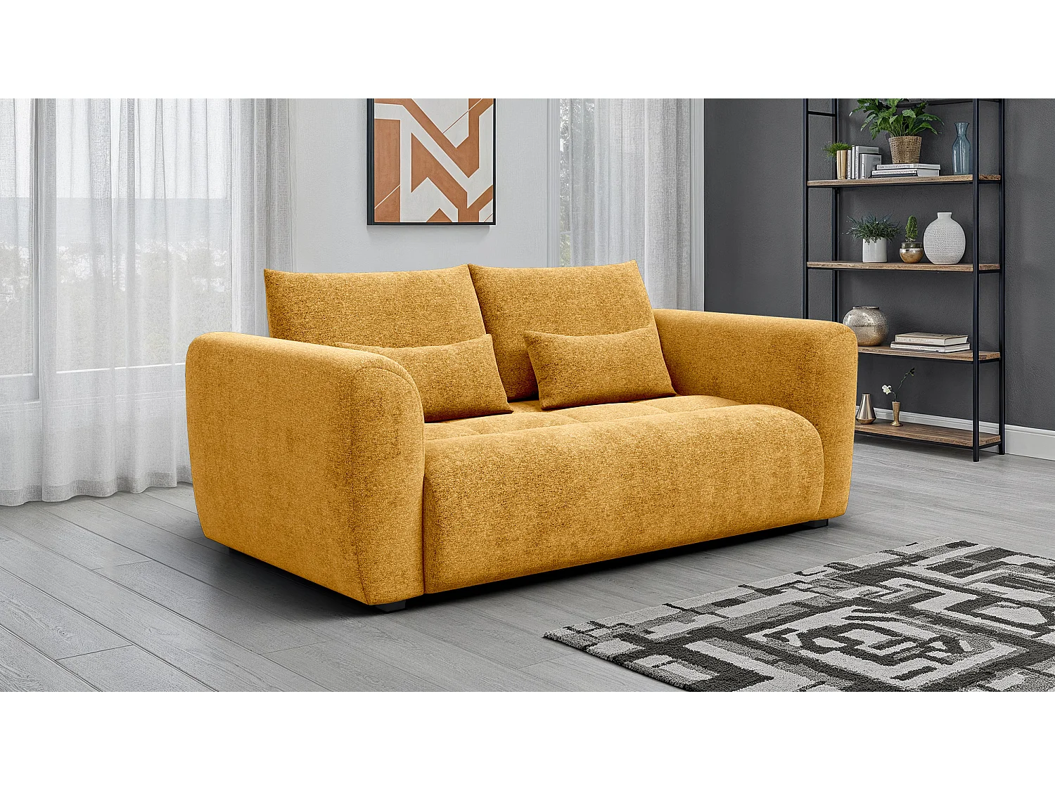 Sofa 3-Sitzer SORENO, gelb