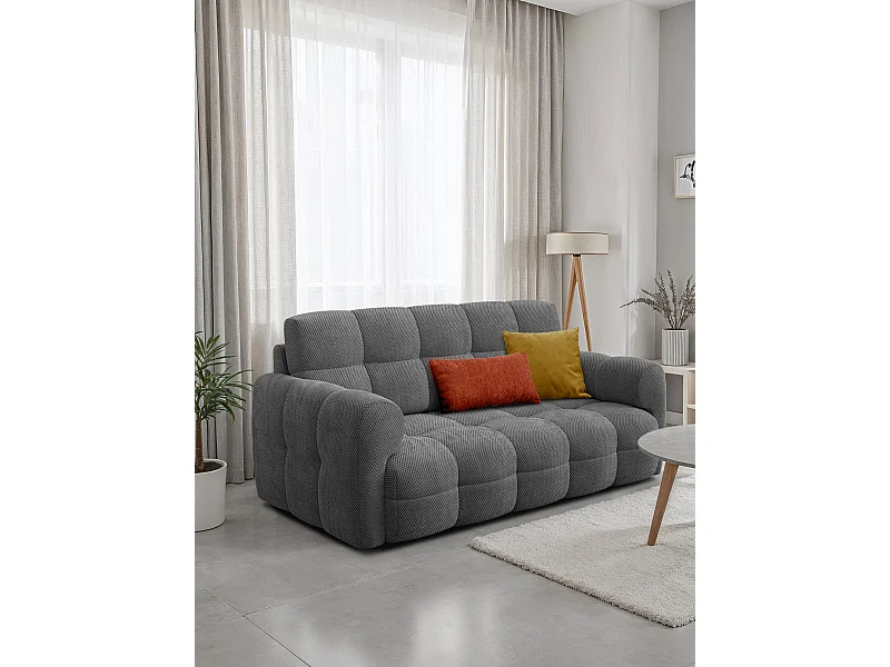 CANAPÉ MELLOW 2,5 places, tissu gris
