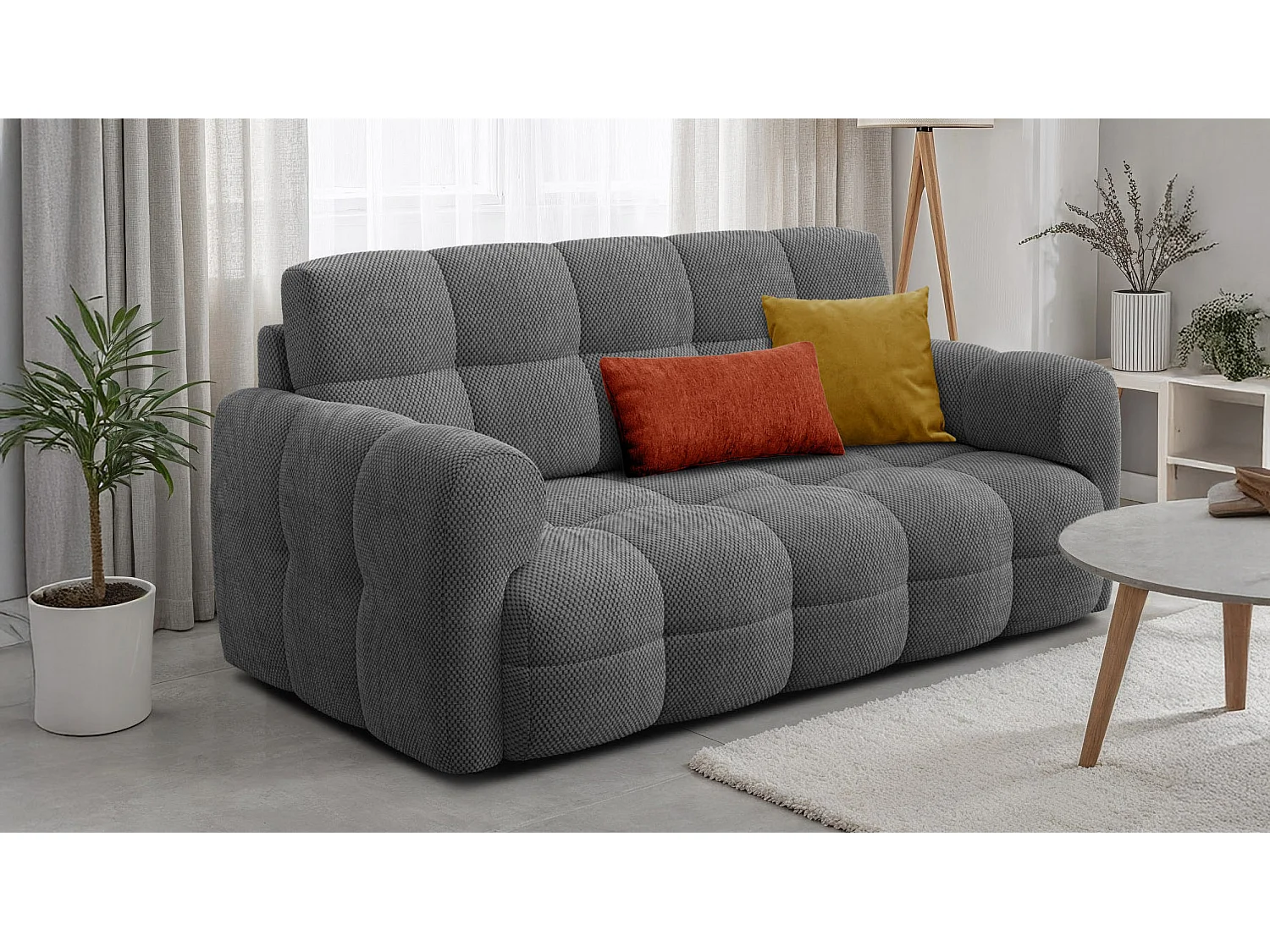 Sofa 2,5-Sitzer MELLOW, grau