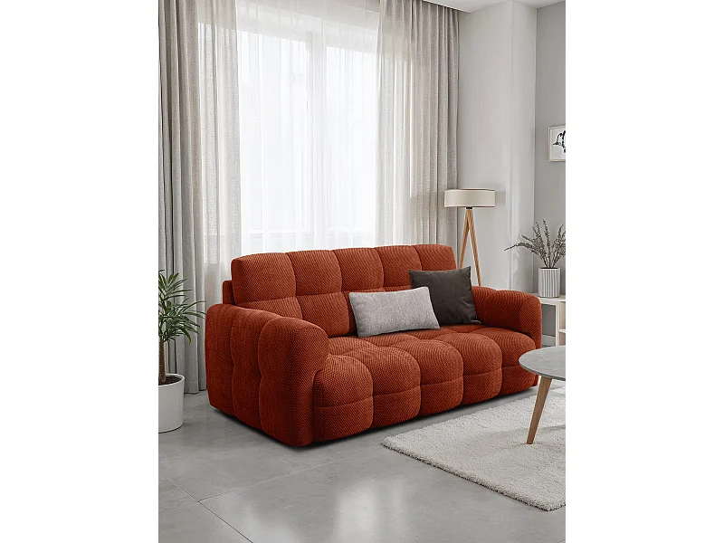 CANAPÉ MELLOW 2,5 places, tissu orange