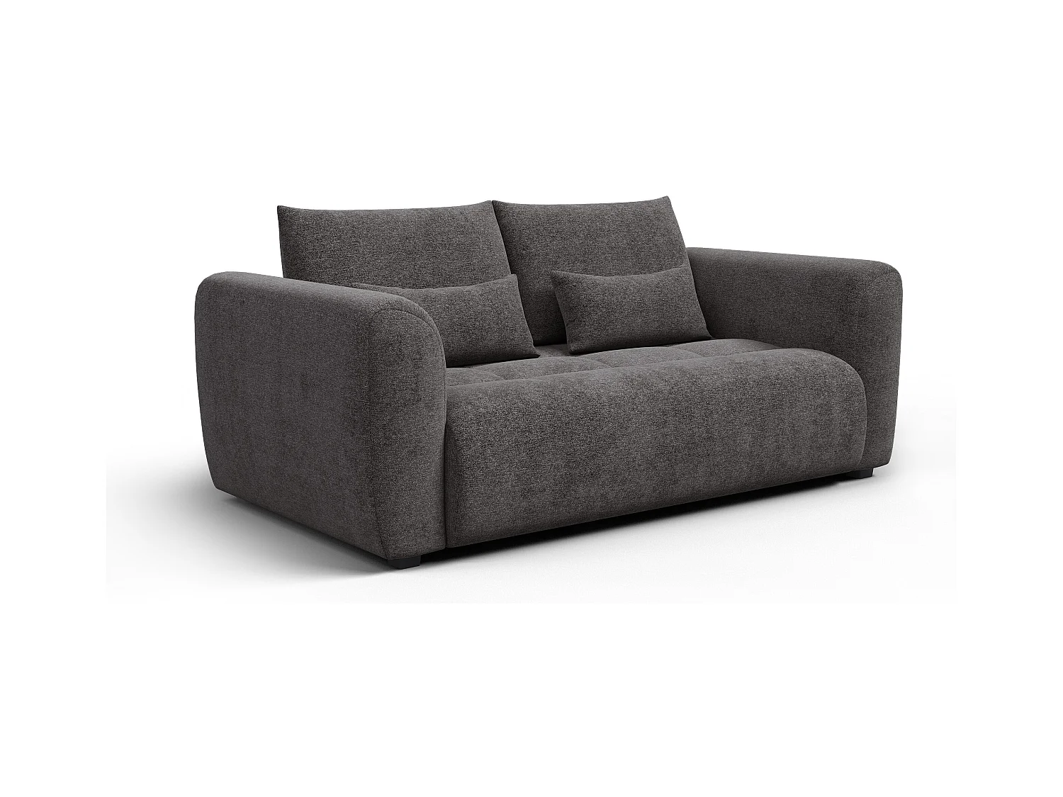 Canapé 3 places SORENO, tissu gris foncé