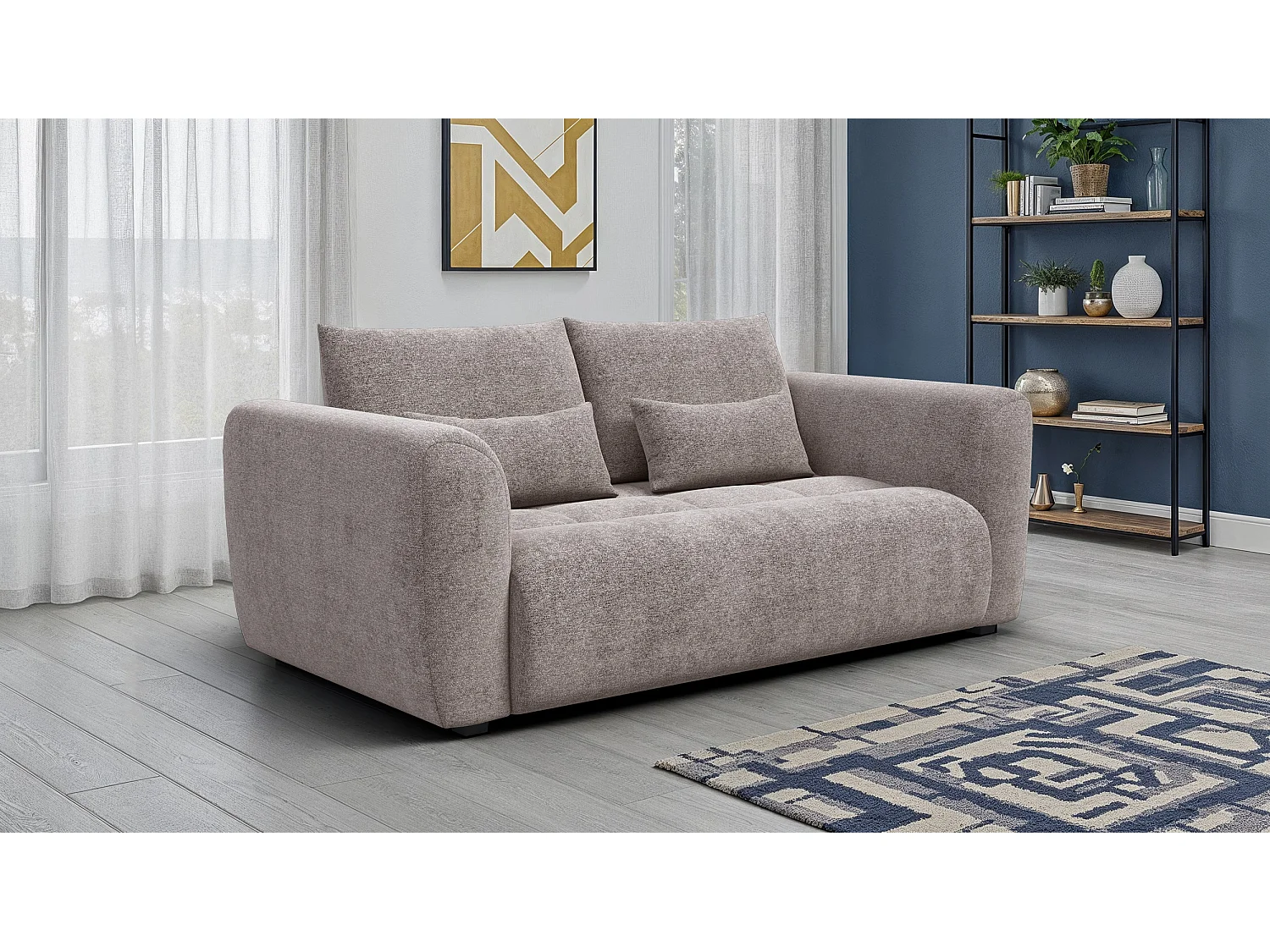 Sofa 3-Sitzer SORENO, dunkelbeige