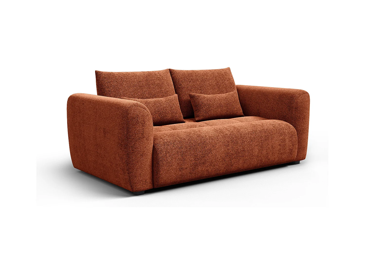 Canapé 3 places SORENO, tissu orange