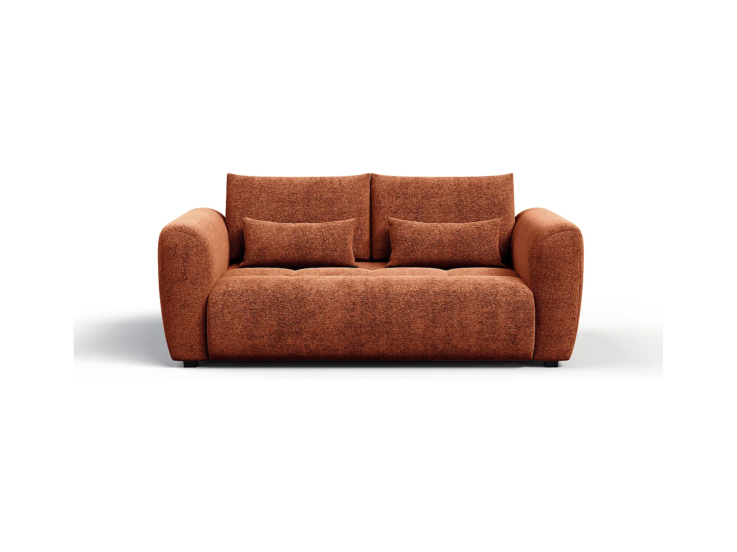 Canapé 3 places SORENO, tissu orange