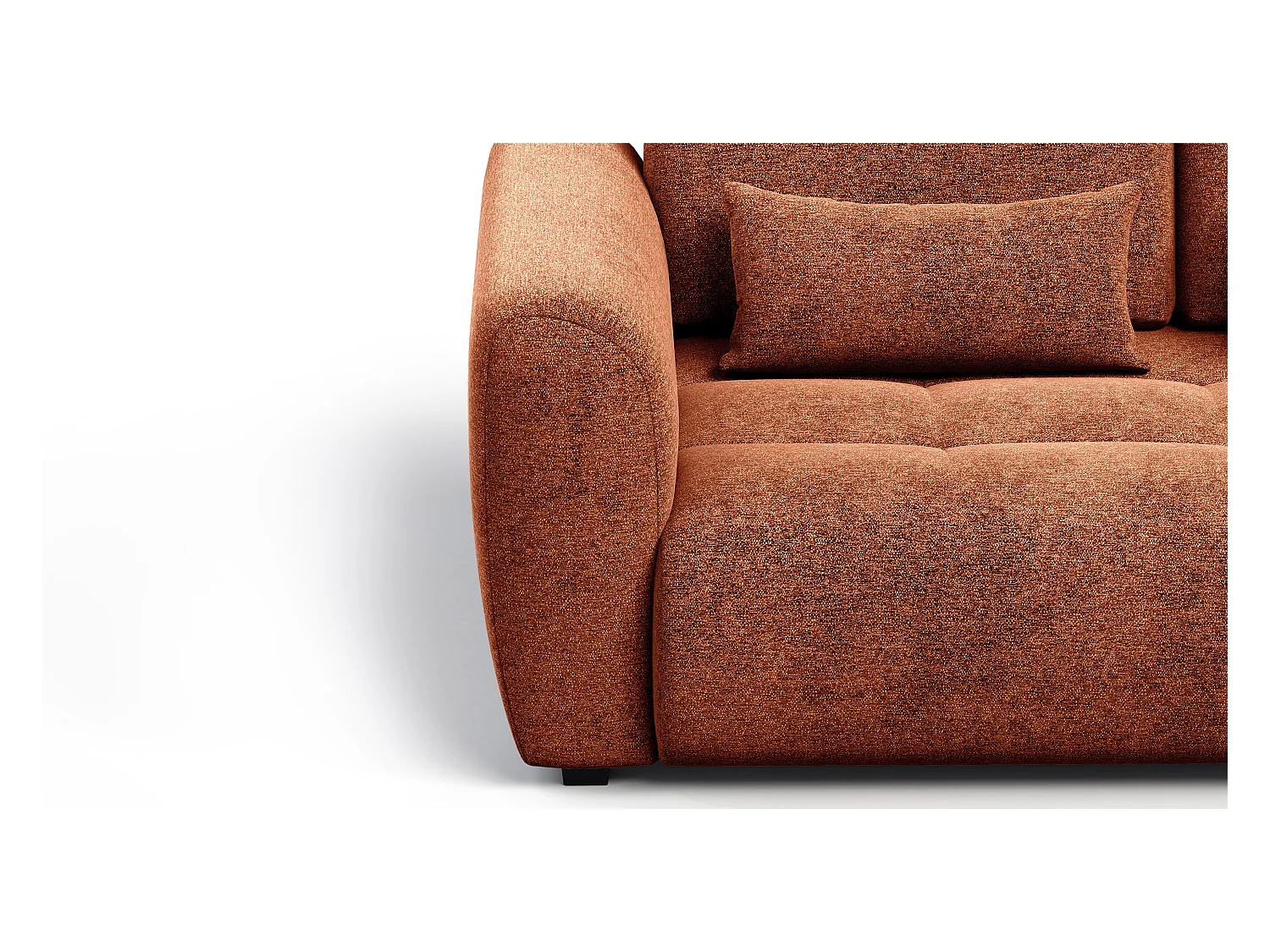 Canapé 3 places SORENO, tissu orange