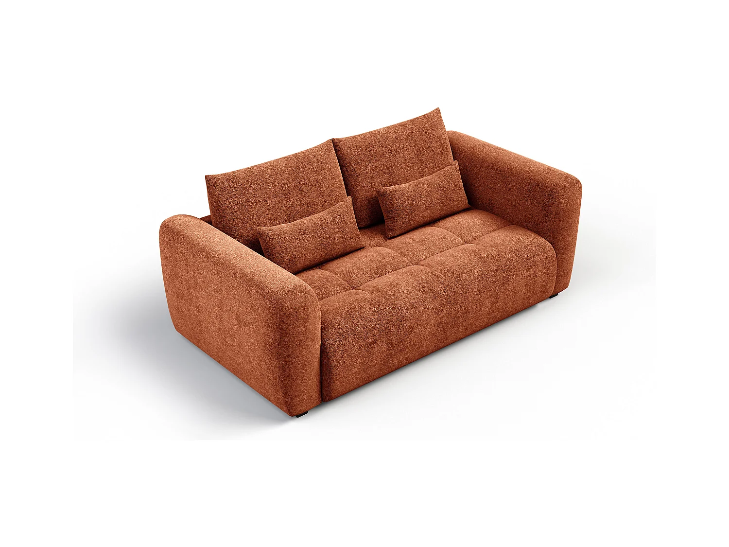Canapé 3 places SORENO, tissu orange