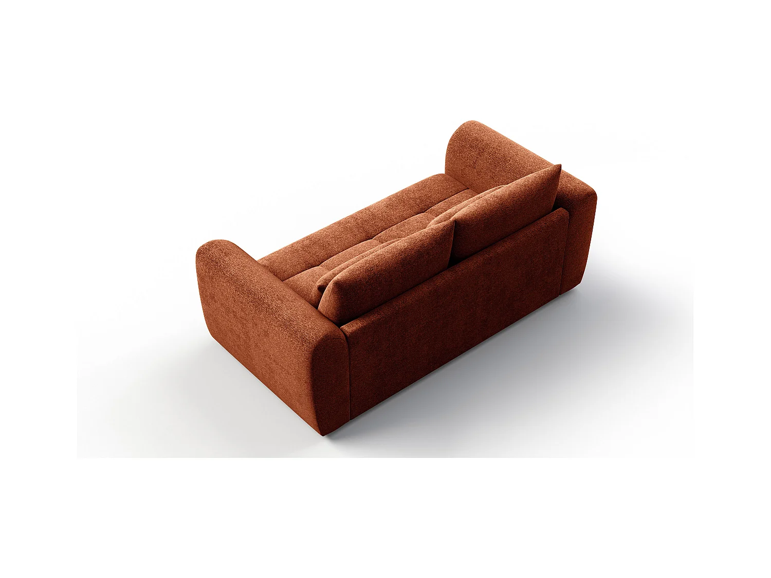 Canapé 3 places SORENO, tissu orange