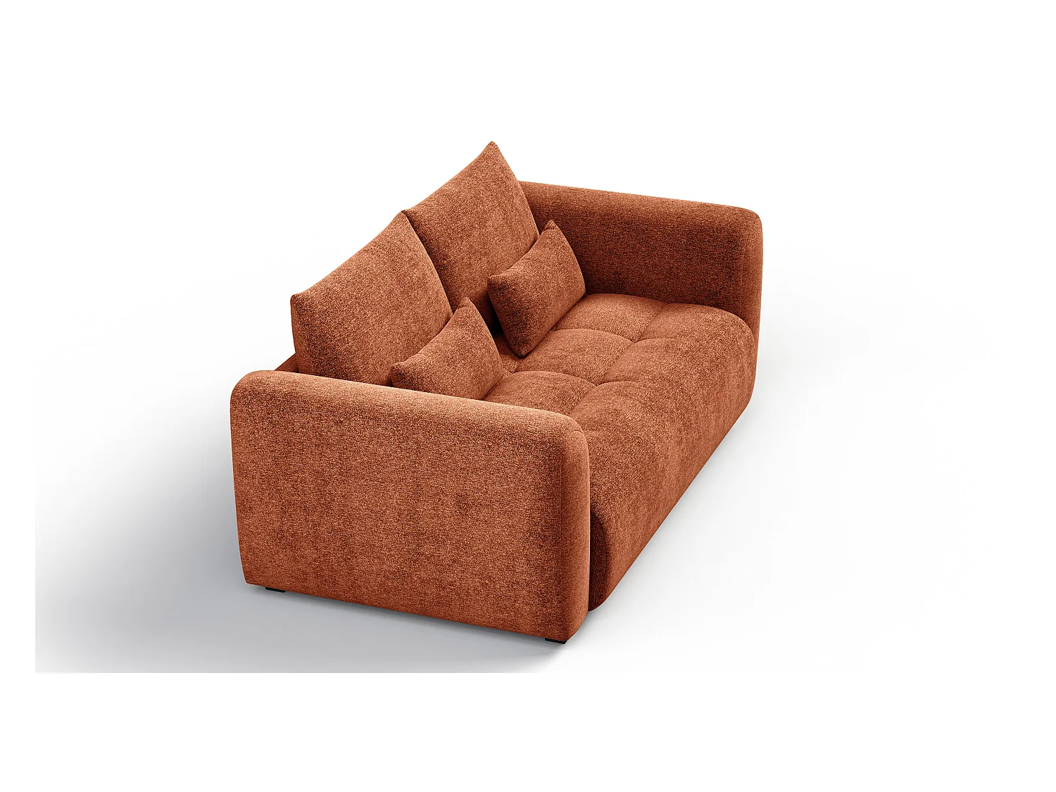 Canapé 3 places SORENO, tissu orange