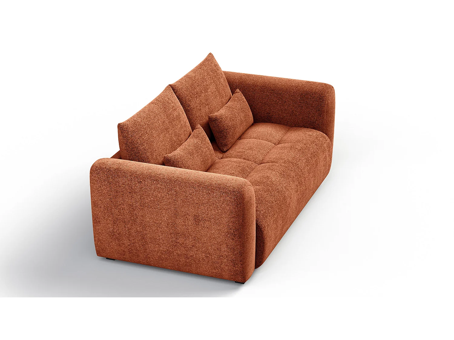 Canapé 3 places SORENO, tissu orange