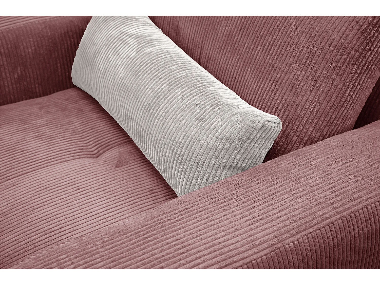 FAUTEUIL OLI en velours côtelé gris foncé