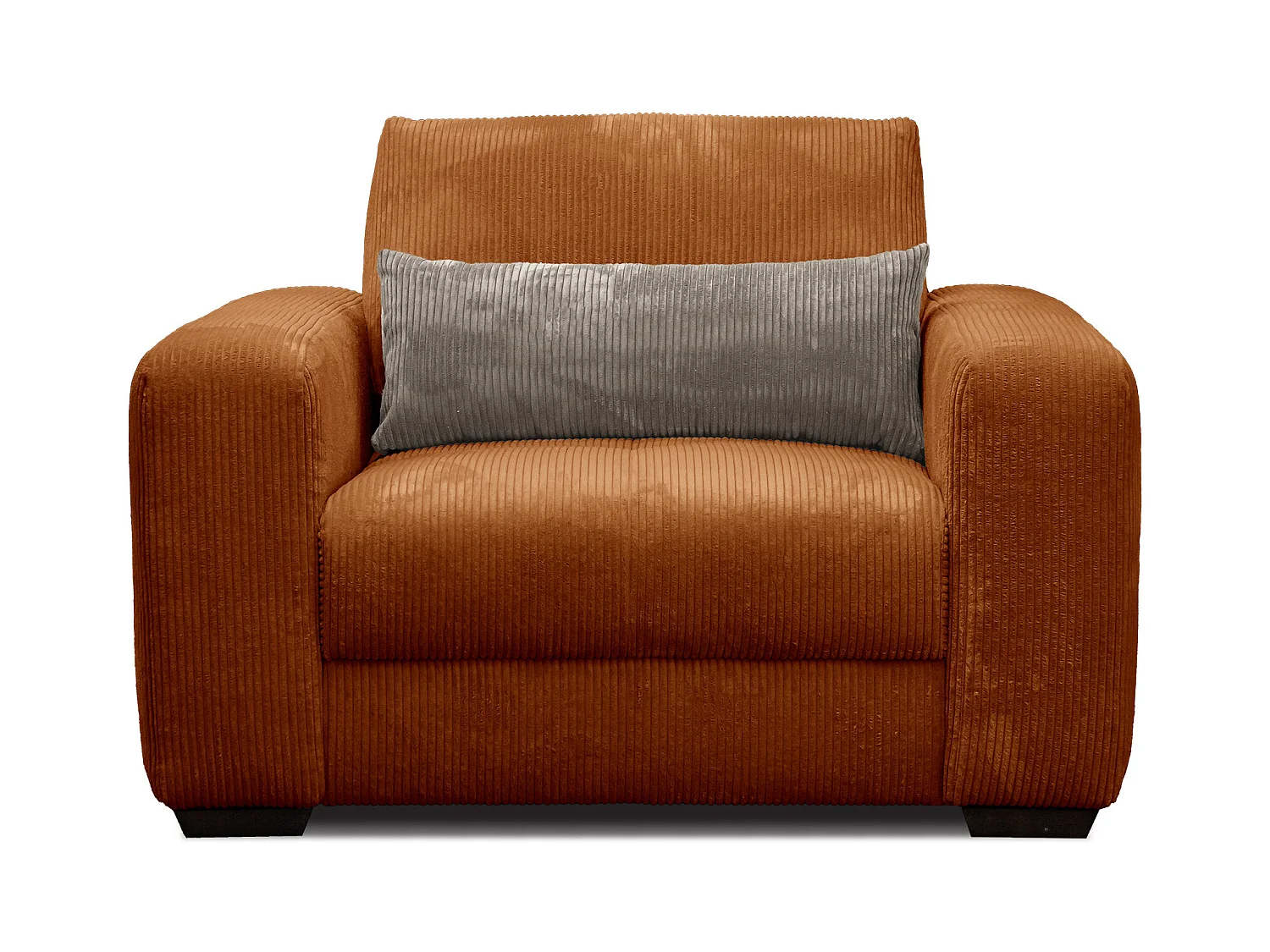 FAUTEUIL OLI en velours côtelé rose