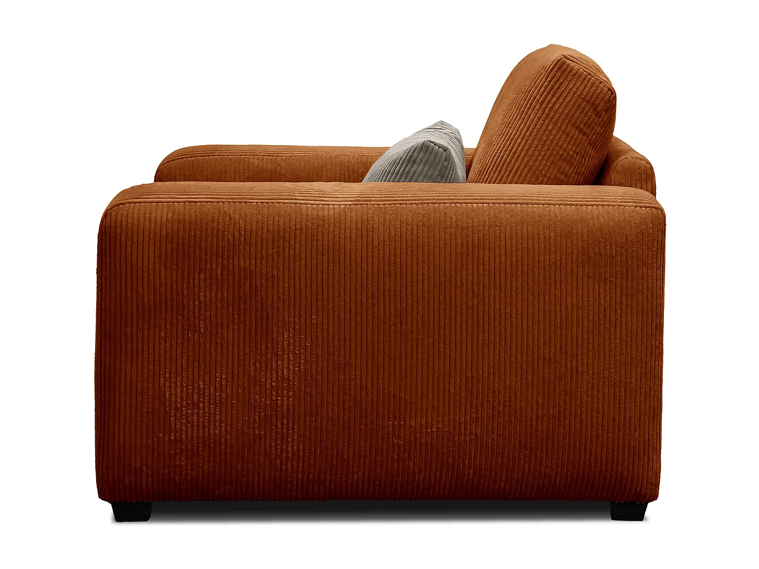 FAUTEUIL OLI en velours côtelé rose