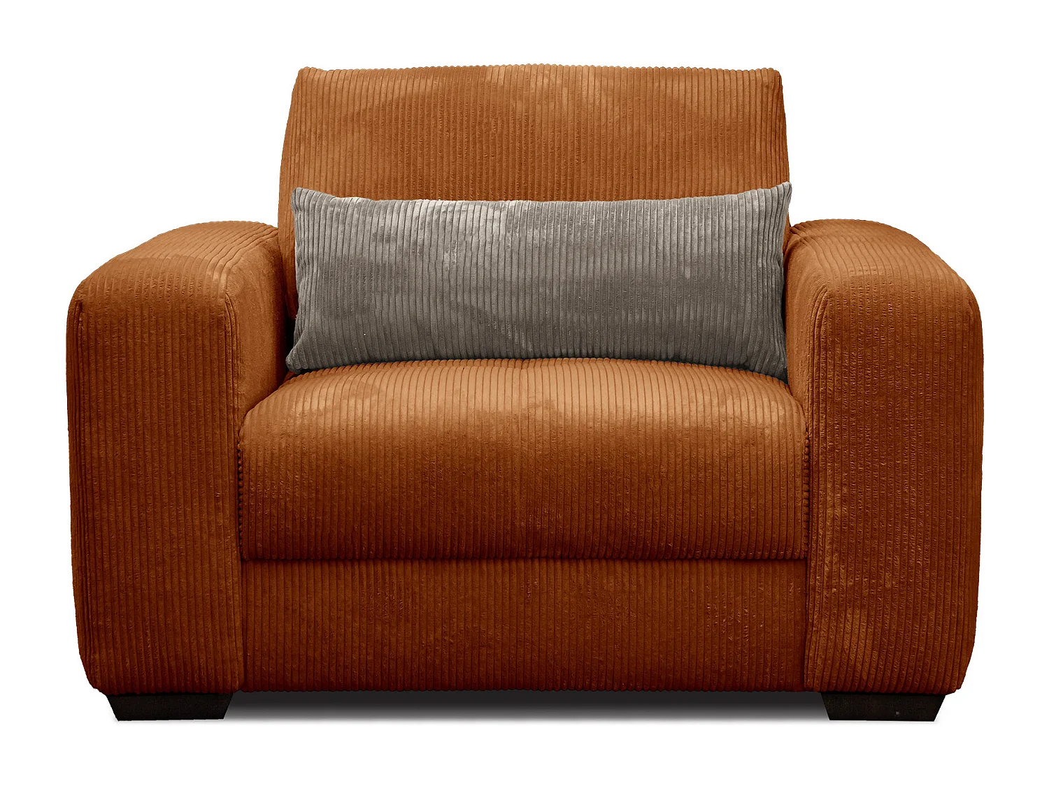 FAUTEUIL OLI en velours côtelé rose