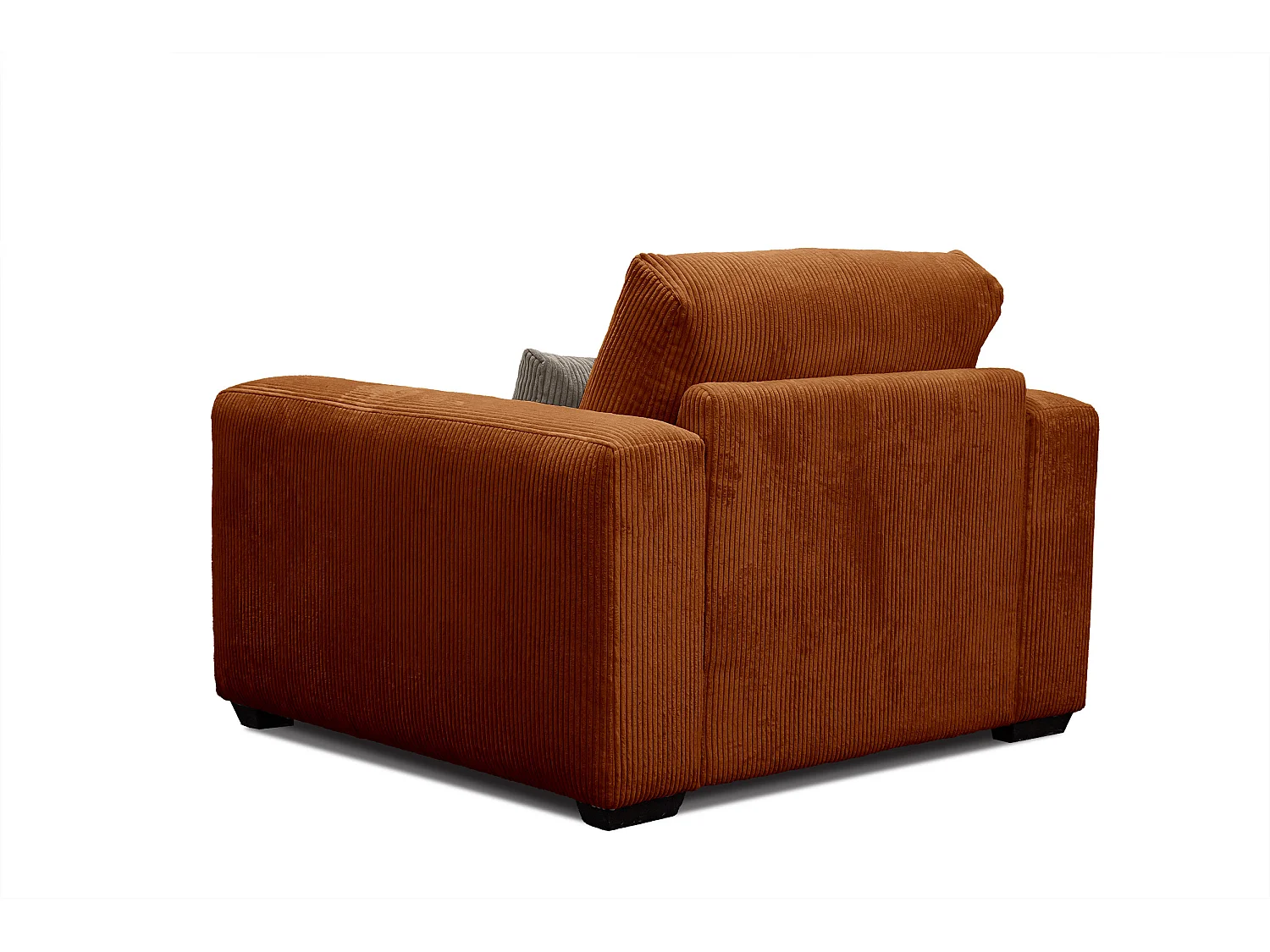 FAUTEUIL OLI en velours côtelé rose