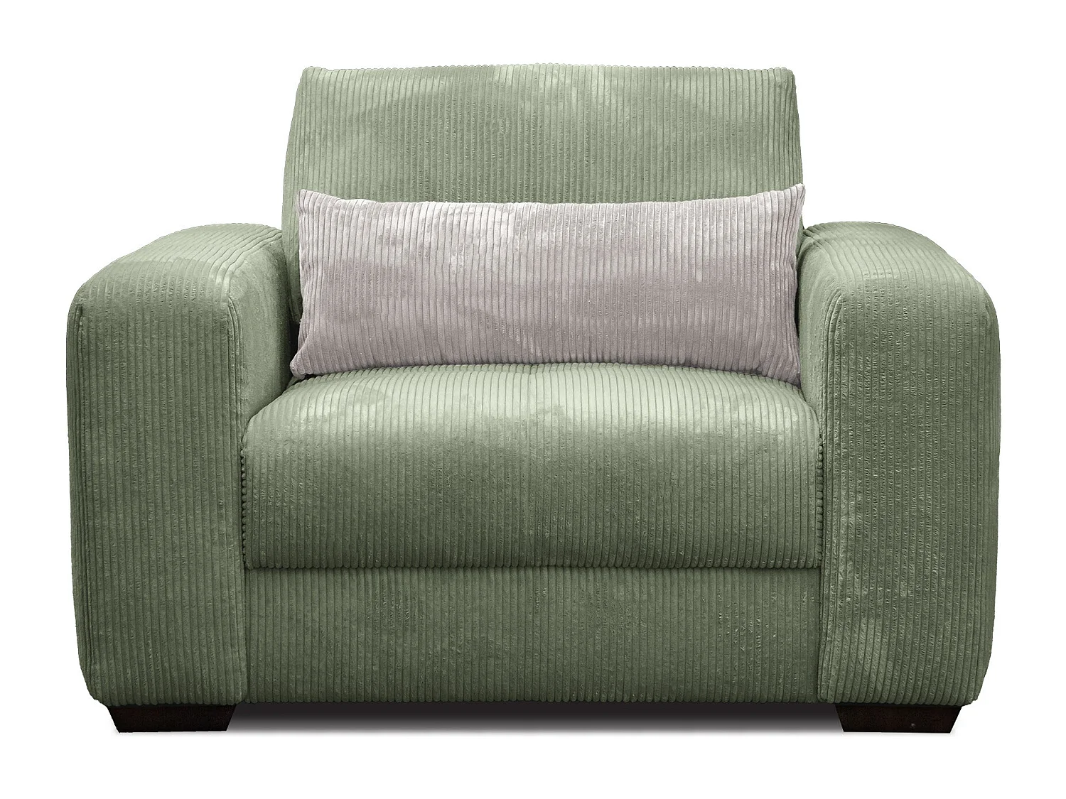 FAUTEUIL OLI en velours côtelé olive