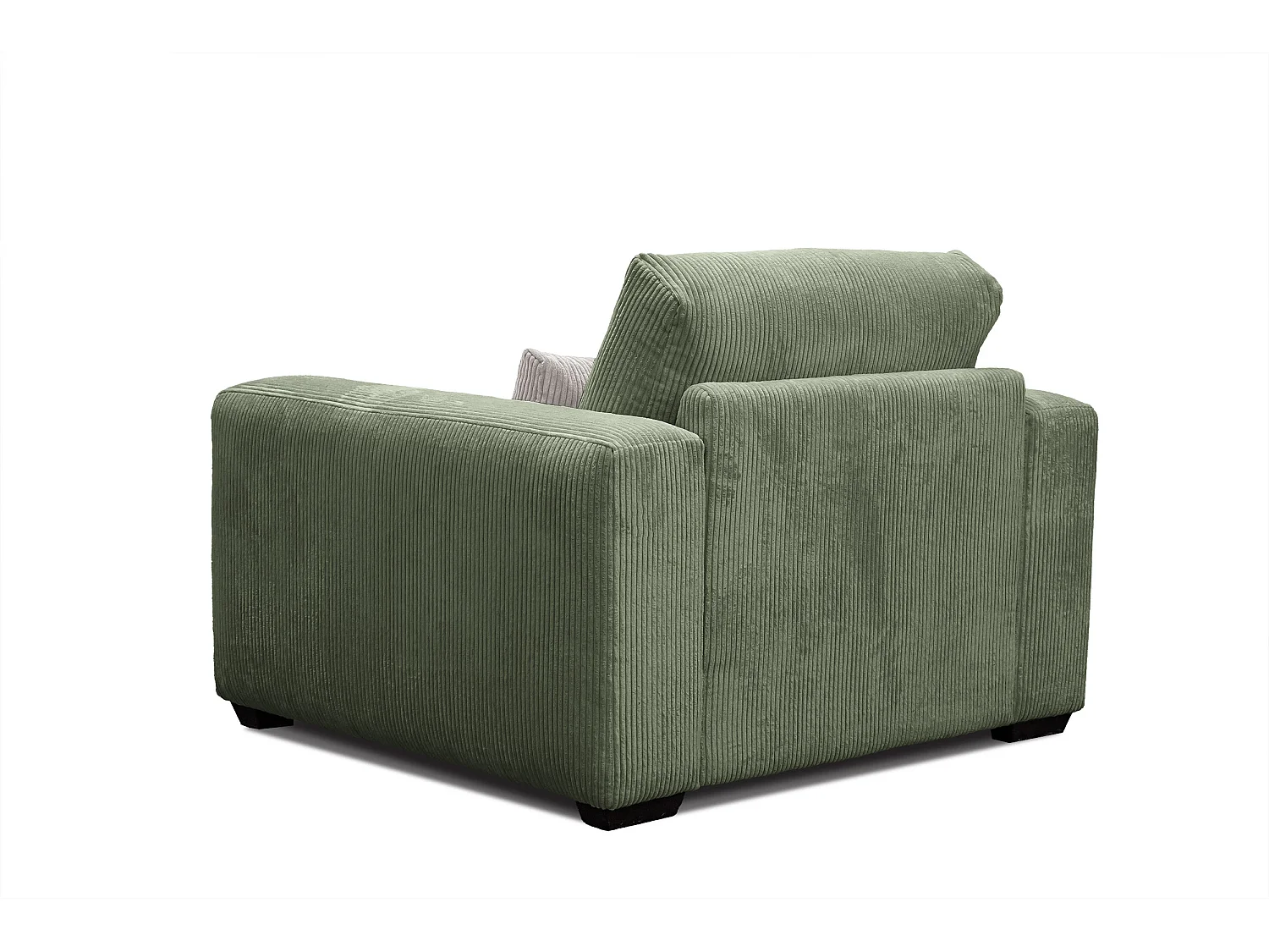 FAUTEUIL OLI en velours côtelé olive