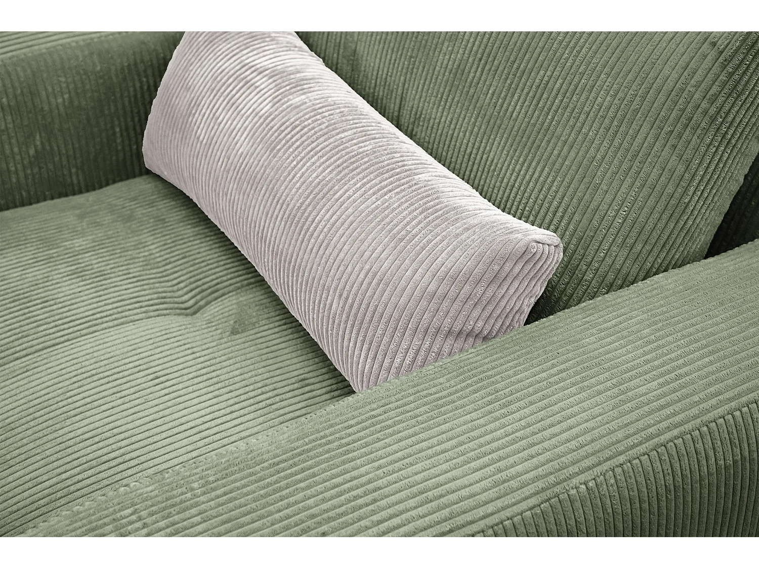 FAUTEUIL OLI en velours côtelé olive