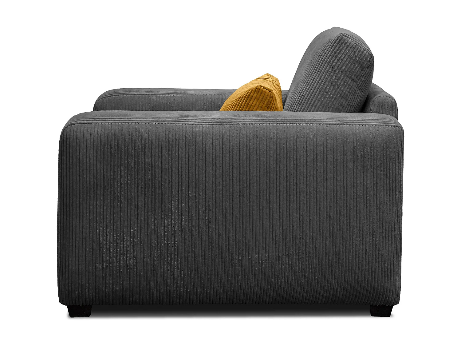 FAUTEUIL OLI en velours côtelé taupe