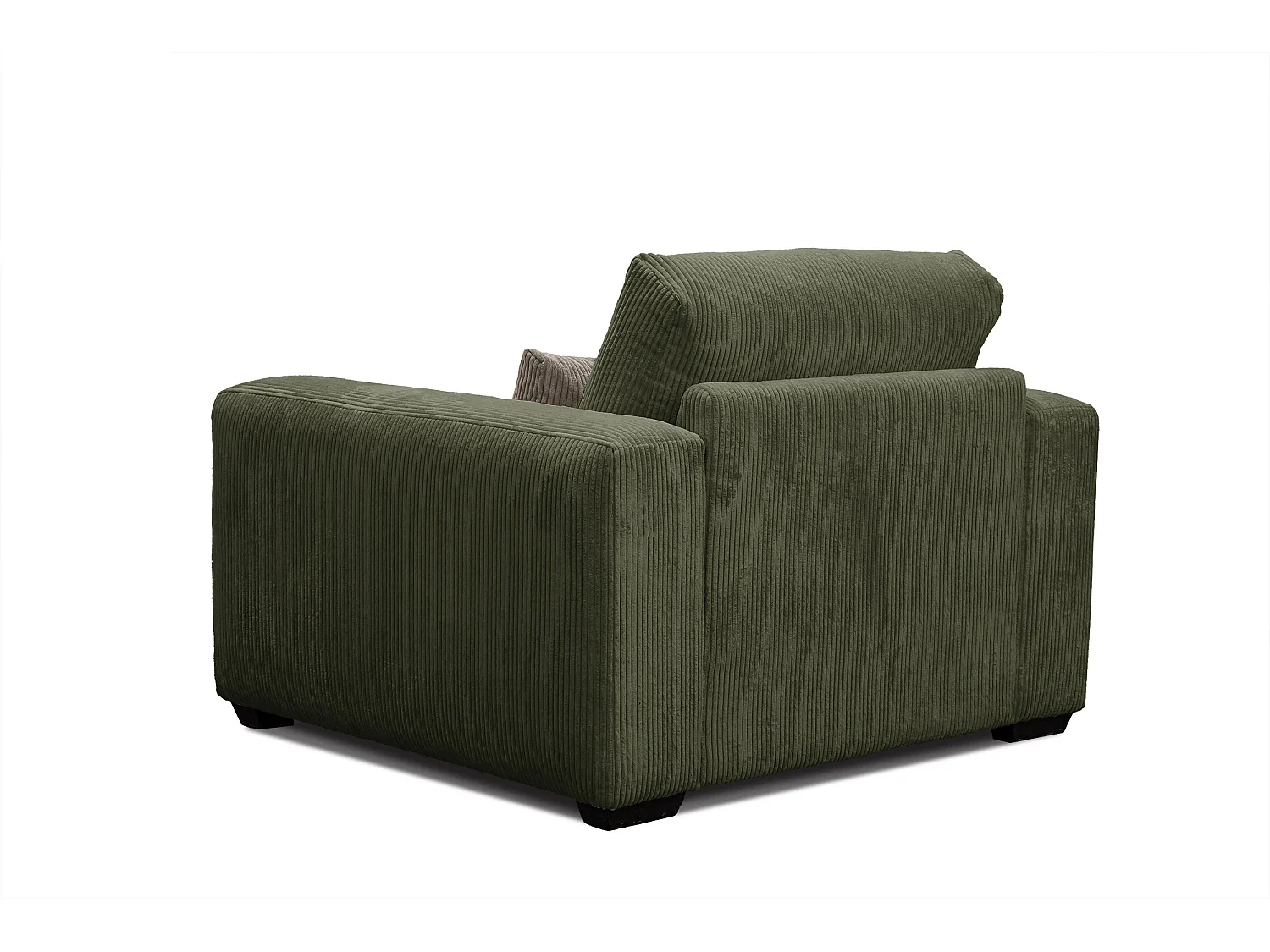 FAUTEUIL OLI en velours côtelé jaune foncé