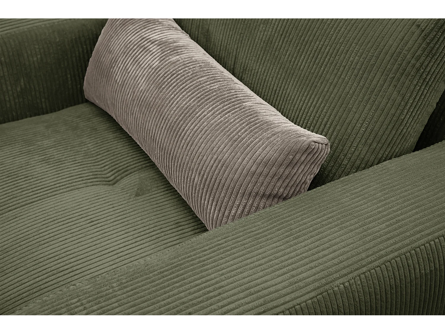 FAUTEUIL OLI en velours côtelé jaune foncé