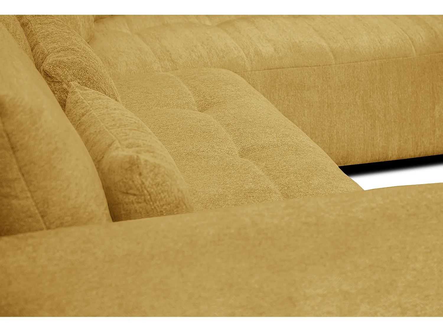 Ecksofa 5-Sitzer rechts SORENO, gelb