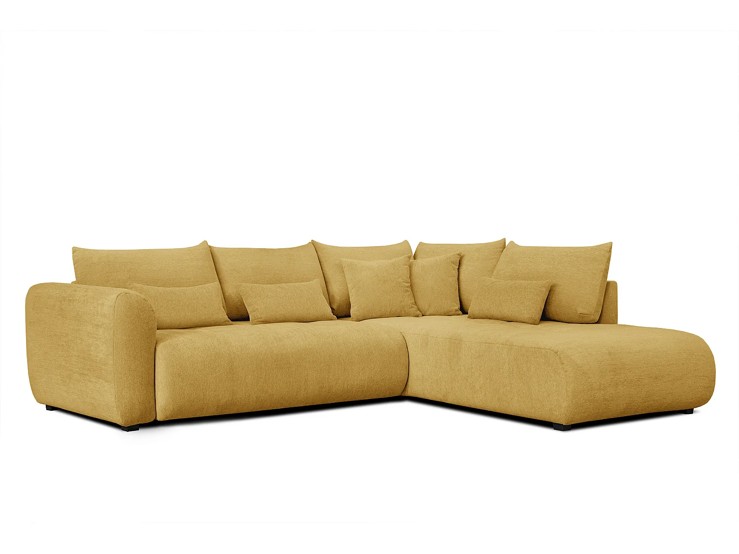 Ecksofa 5-Sitzer rechts SORENO, gelb