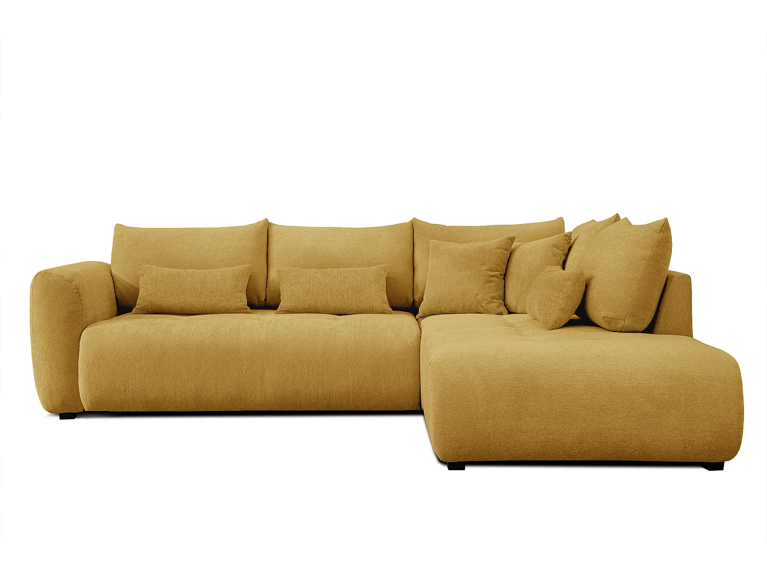 Ecksofa 5-Sitzer rechts SORENO, gelb