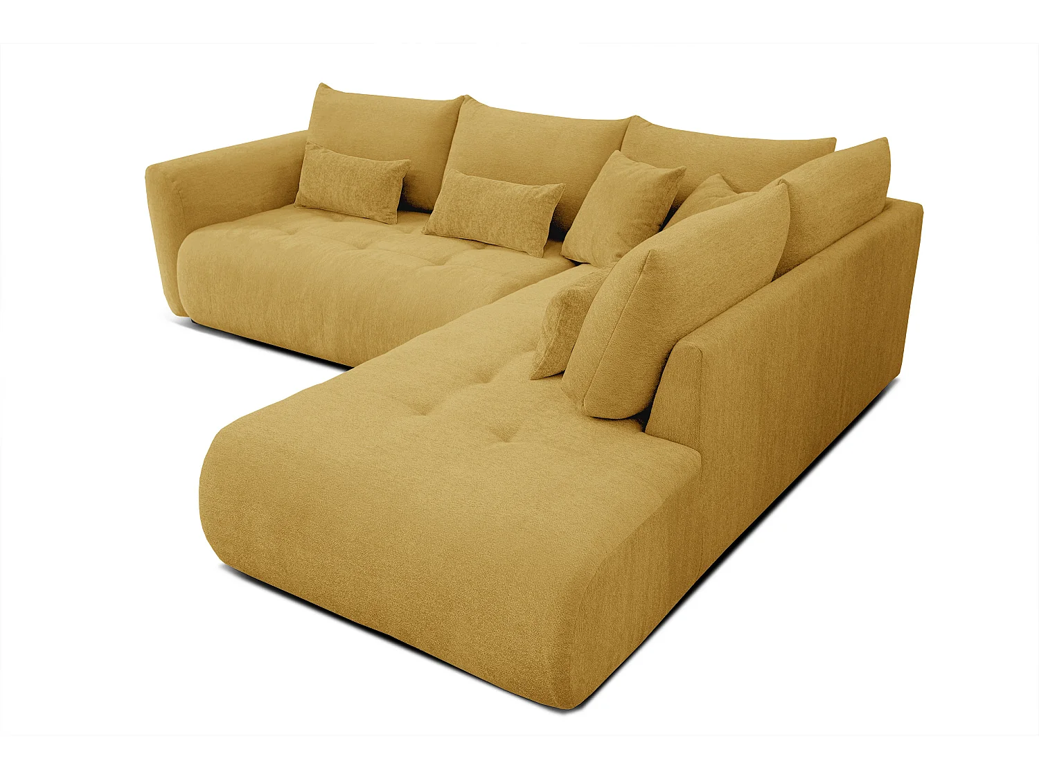 Ecksofa 5-Sitzer rechts SORENO, gelb