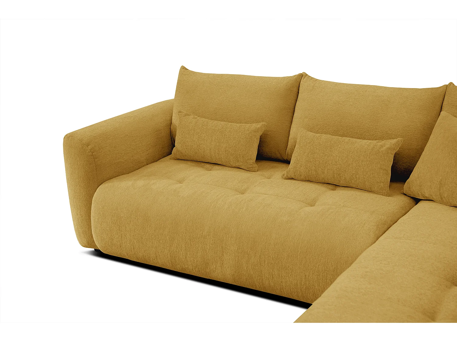 Ecksofa 5-Sitzer rechts SORENO, gelb