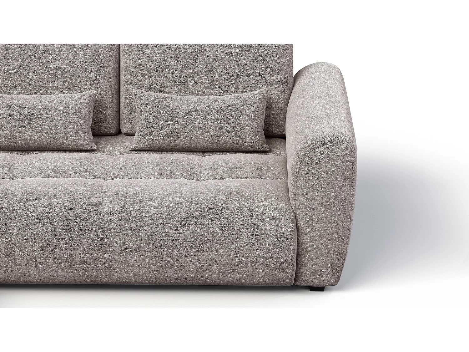 Canapé d'angle 4 places SORENO, tissu beige