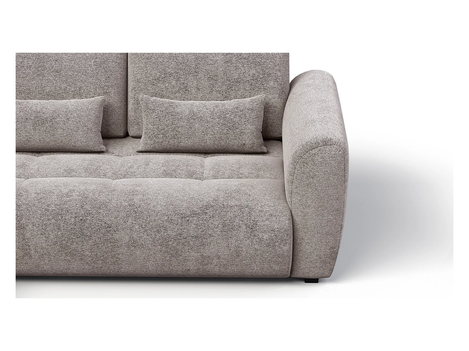 Canapé d'angle 4 places SORENO, tissu beige