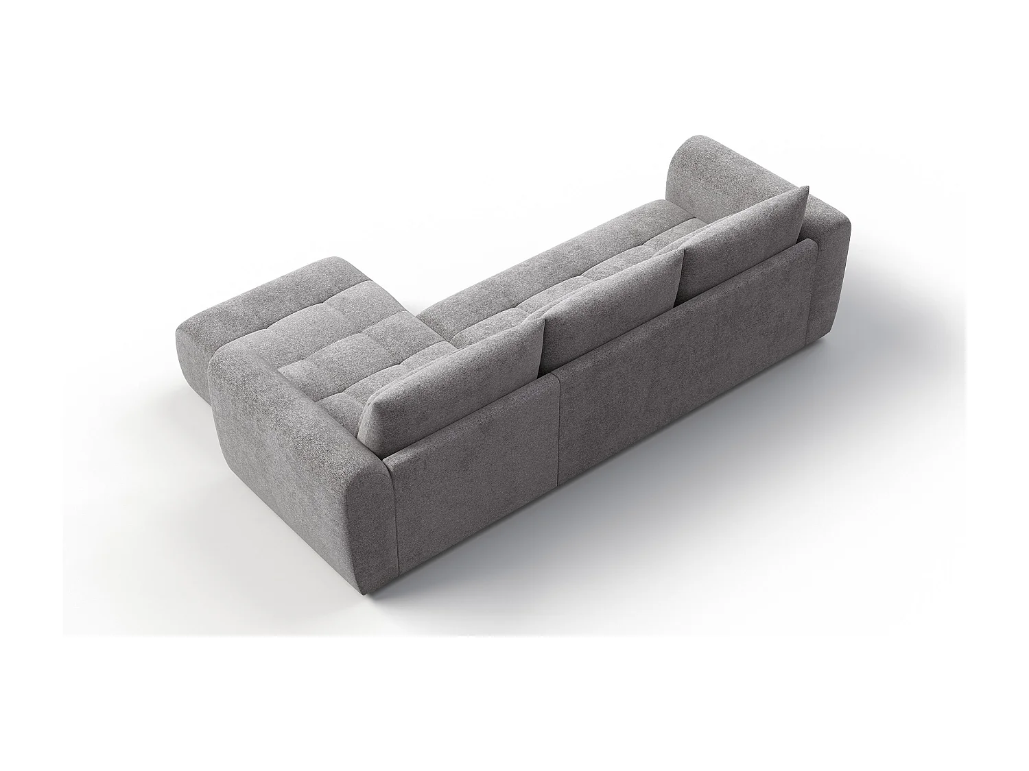 Ecksofa 4-Sitzer rechts SORENO, platingrau