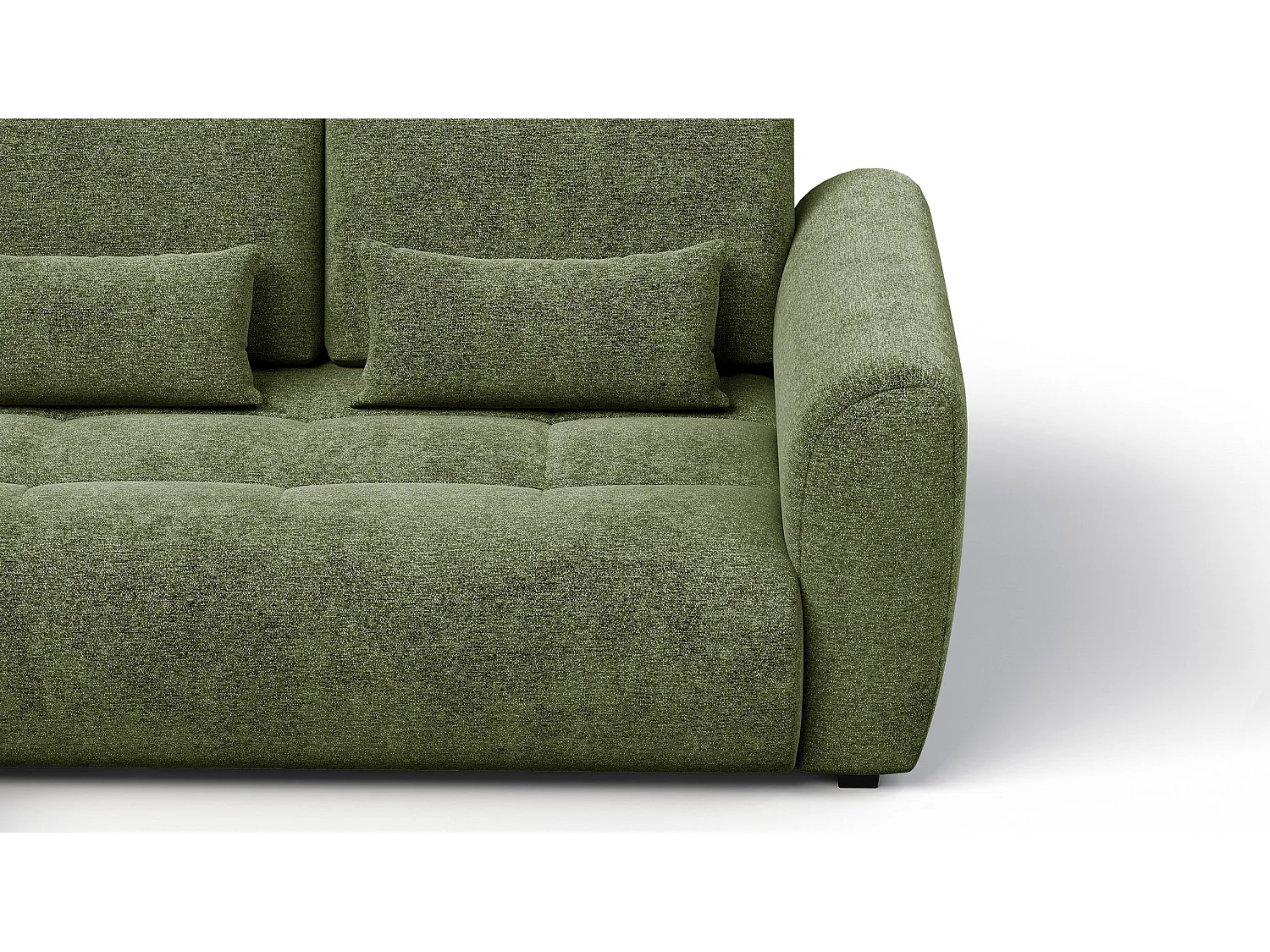 Ecksofa 4-Sitzer links SORENO, dunkelgrün