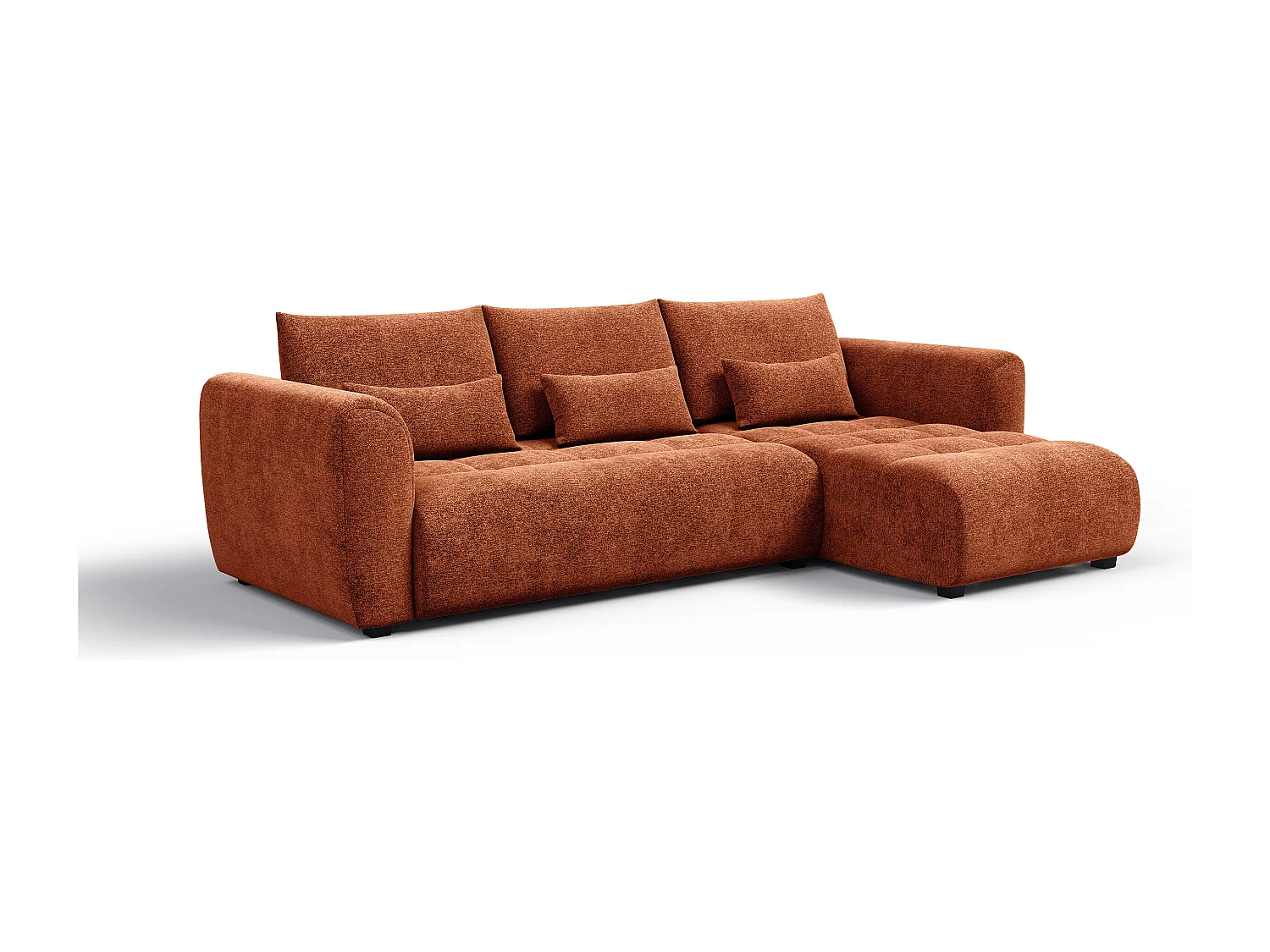 Ecksofa 4-Sitzer rechts SORENO, orange